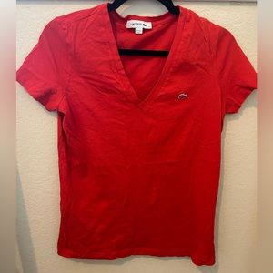 Lacoste cotton V neck tshirt